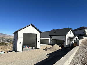 Exterior space featuring a mountain view