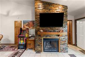 16-Stacked Stone Gas Fireplace