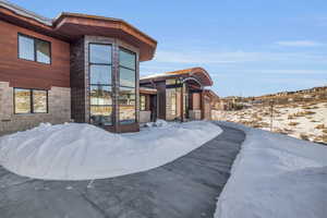 View of snow covered exterior