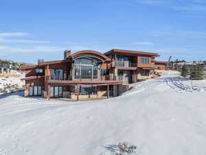 View of snow covered house