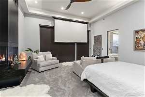Master Bedroom showing large Movie Screen