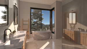 Teleios Master Bathroom - Rendering