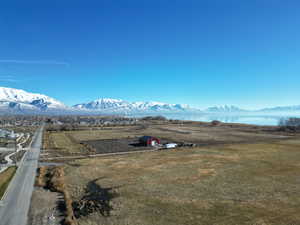 Bird's eye view featuring a mountain view and a rural view