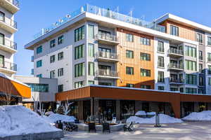 View of snow covered building