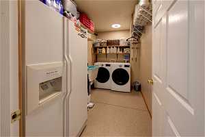 Washer, dryer and refrigerator in this photo are not included.
