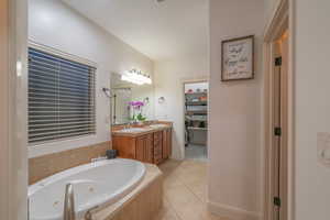 Master bathroom with jetted tub