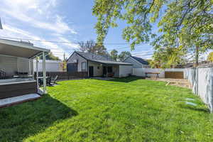 View of yard with a patio