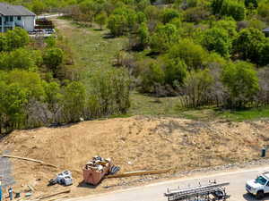 Close up aerial view of approximate front property