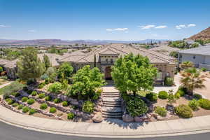 View of front of house with a mountain view