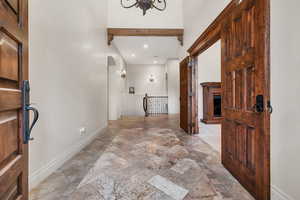 Interior space with an inviting chandelier