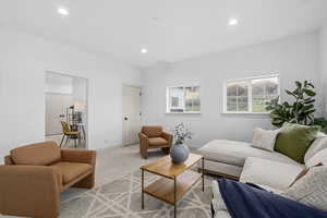 Living room with natural light