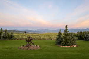 Mountain view featuring a rural view