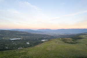 View of mountain feature with a water view