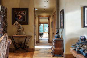 Hall with baseboards