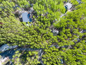 Aerial View of Awesome wooded lot