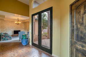 View of tiled foyer