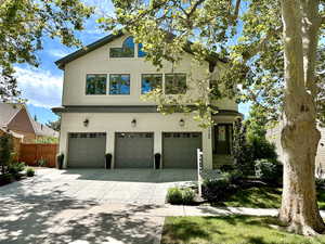 View of front of property with garage