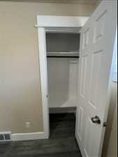 View of closet of 3rd bedroom