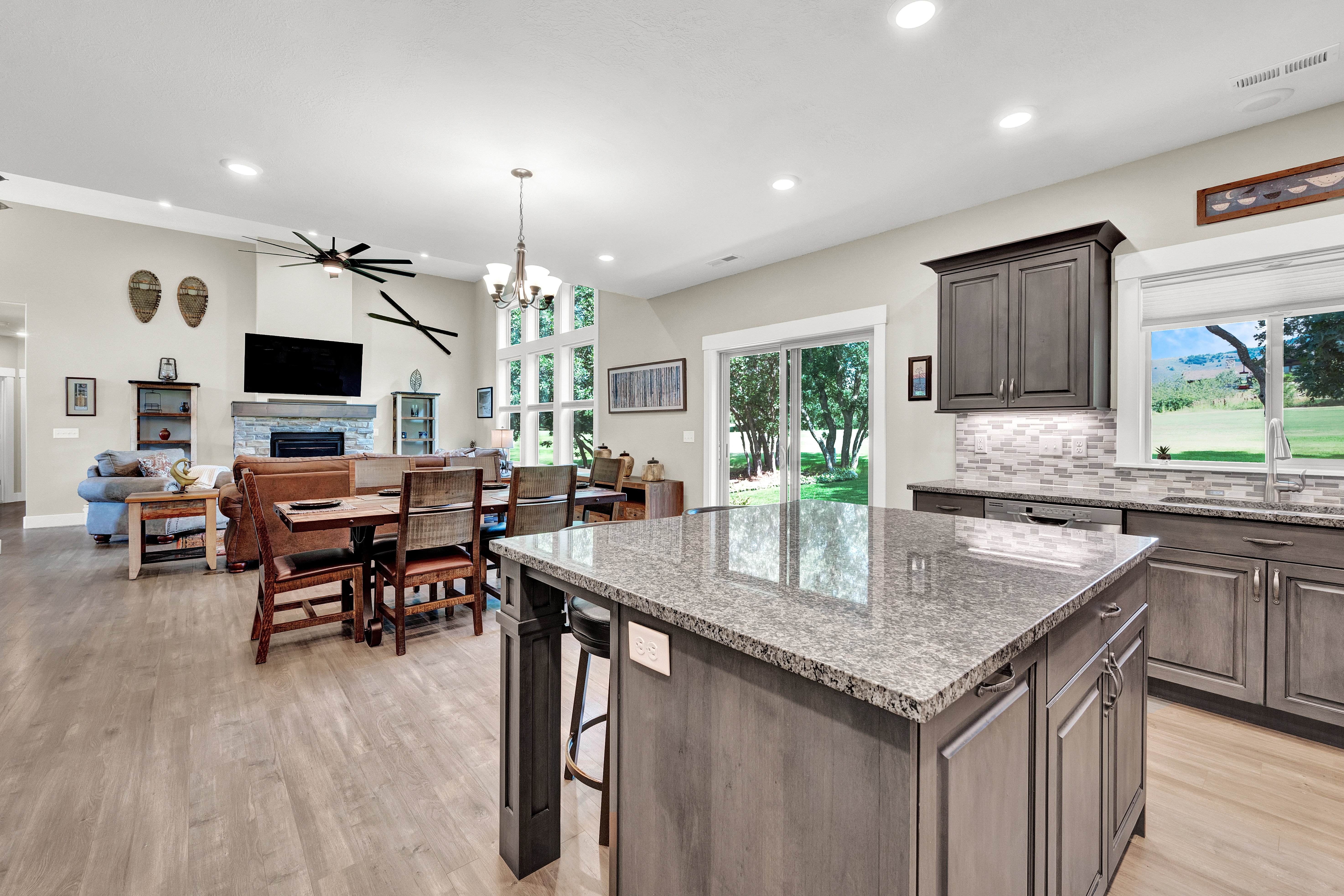 View of Open Concept, kitchen, living, dining