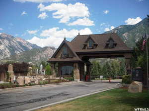 View of front of property featuring a mountain view