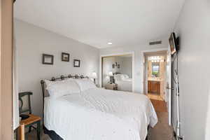 View of tiled bedroom