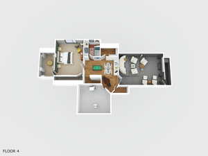 3rd Level 3D Floor Plan