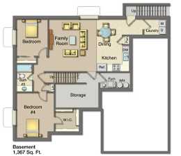 Optional Basement Apartment plan