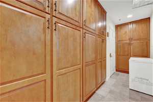 Many, deep storage closets in "back entrance" area