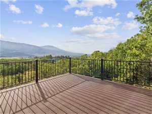 Upper Trex terrace with a mountain view & lake view