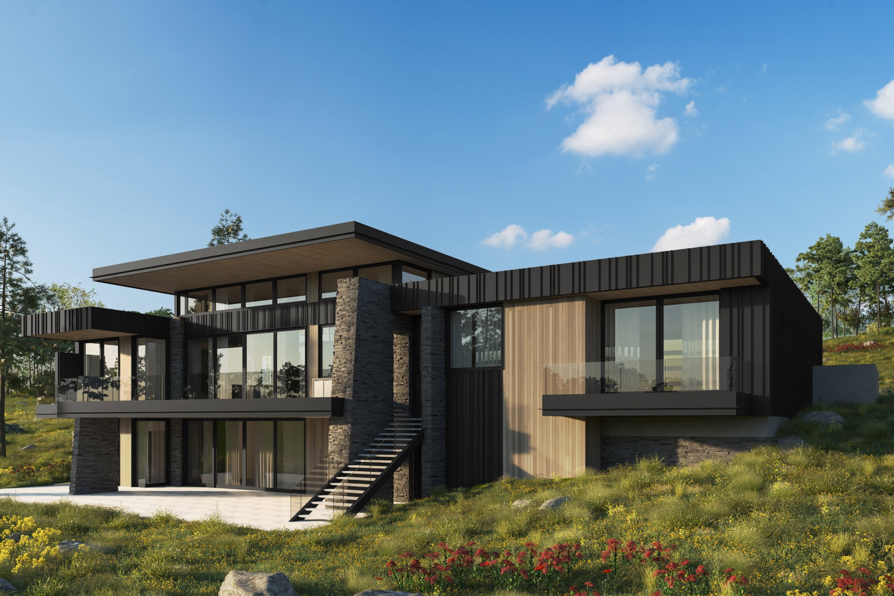 Exterior Rendering - Back