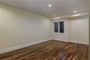 View of hardwood floored empty room