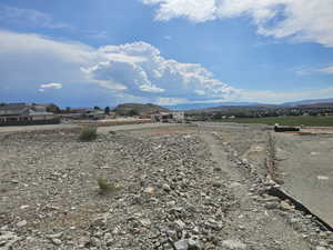 Exterior space featuring a mountain view