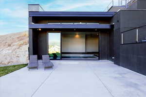 Indoor/outdoor pool area