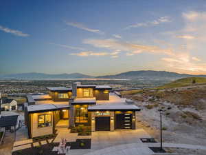 View of front of house featuring a mountain view