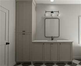 Bathroom rendering: Ponderosa floor plan