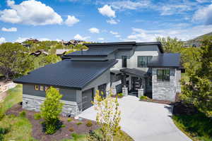 View of front facade with a garage