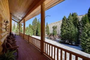 Balcony with covered porch