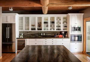 Pantry with beverage cooler