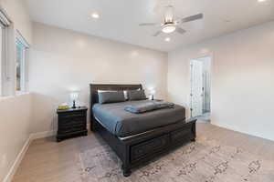 Bedroom with ceiling fan