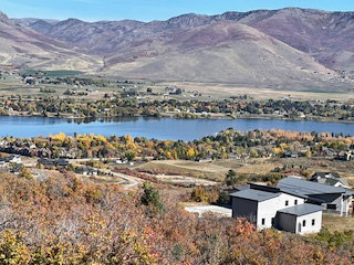 View of mountain feature featuring a water view