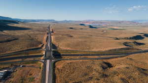 Aerial view with a rural view and a mountain view