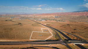 Bird's eye view looking towards Walmart.