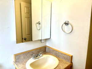 Bathroom featuring vanity