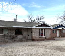 View of single story home