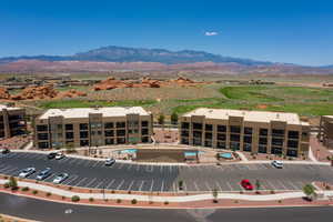 Exterior space featuring a mountain view