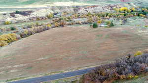 Bird's eye view looking at north end of parcel