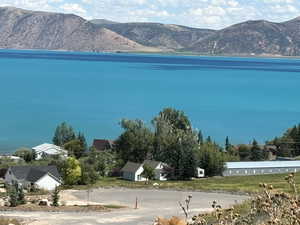 Property view of water with a mountain view