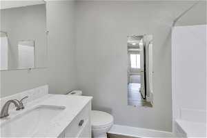 Full Bathroom with New Vanity, Fixtures & Toilet