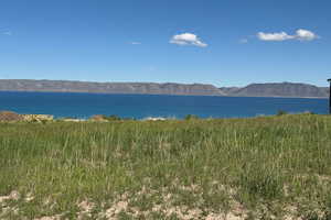 View of water feature featuring a mountain view