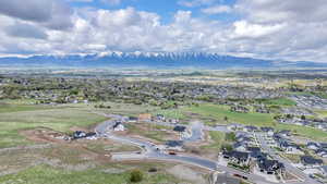 Birds eye view of property featuring a residential view and a mountain view